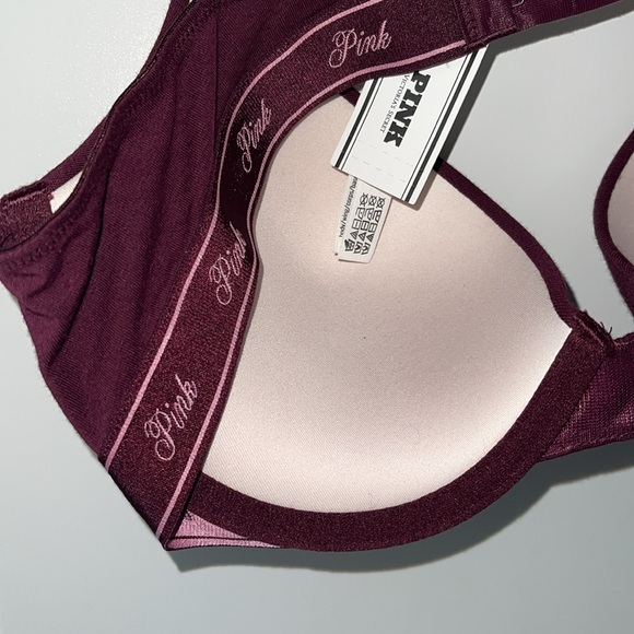 PINK Victoria’s Secret NWT NEW logo wear everywhere push-up bra 34C - Picture 6 of 15